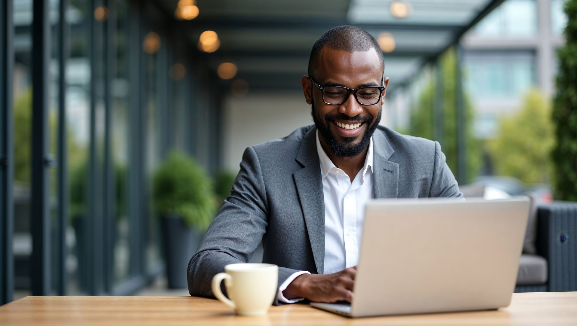 smiling-businessman-using-laptop-at-outdoor-cafe