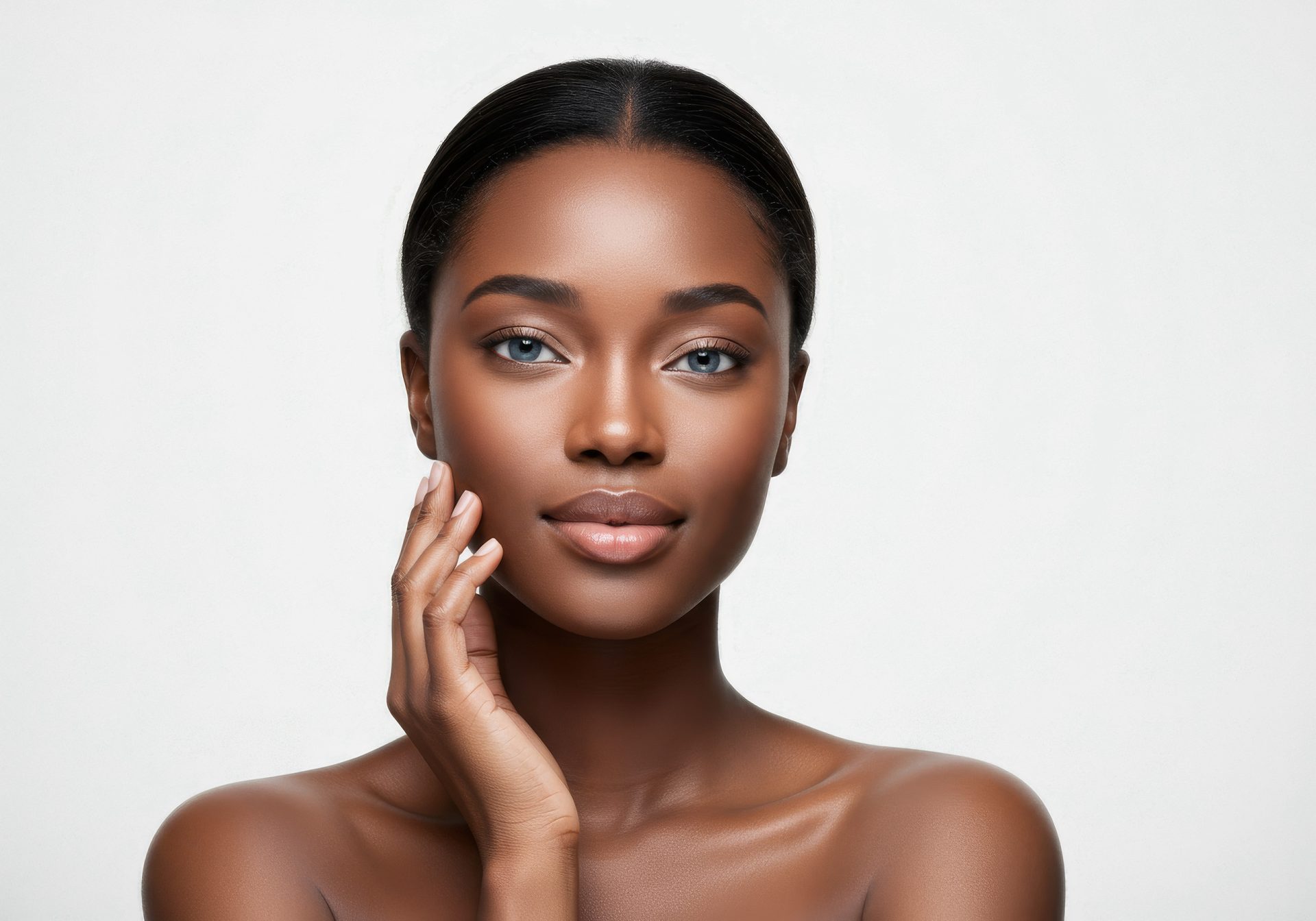 african-model-seamless-white-background