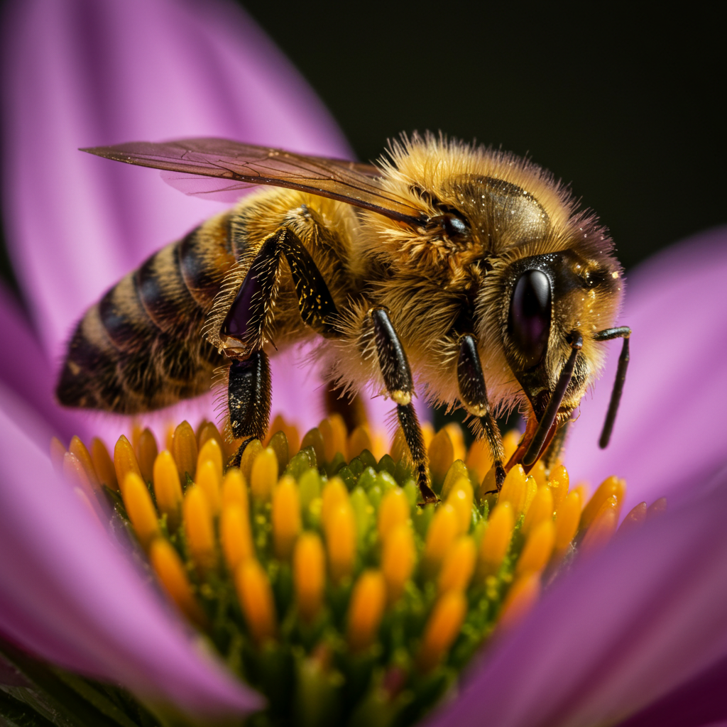 a-close-up-bee-on-flower