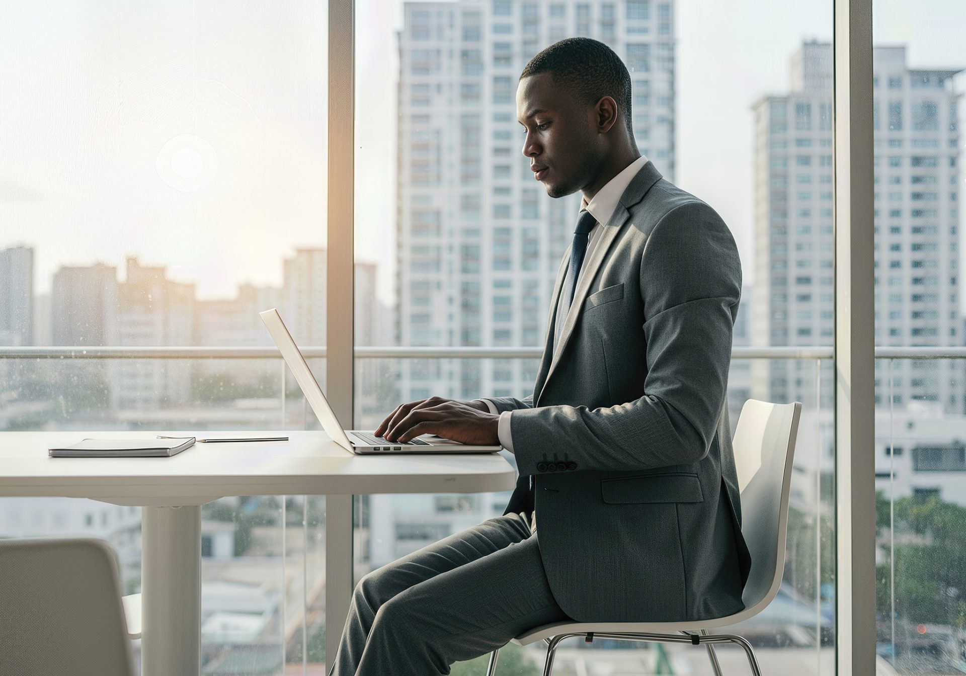 confident-businessman-working-on-his-laptop