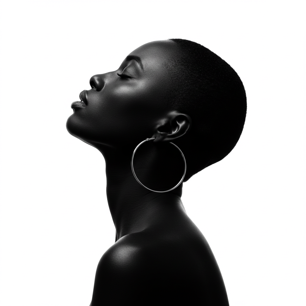 portrait-of-a-black-woman-with-dark-smooth-skin-shaved-hair